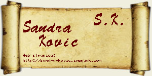 Sandra Ković vizit kartica